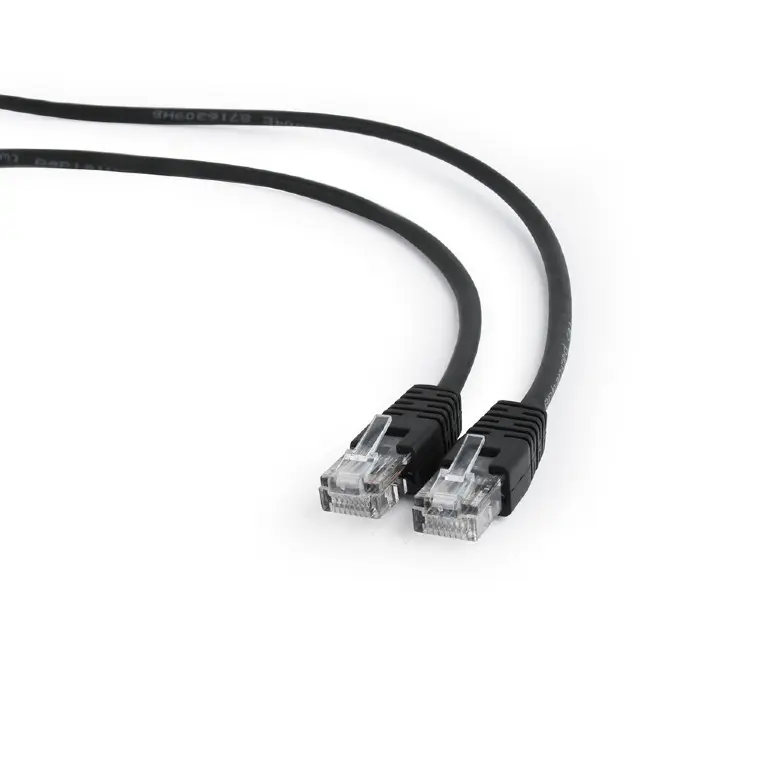 Cablu UTP Gembird PP12 0.25m BK Cat5e negru