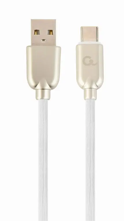 Cablu Gembird Type-C 2m alb Rubber CC-USB2R-AMCM-2M-W