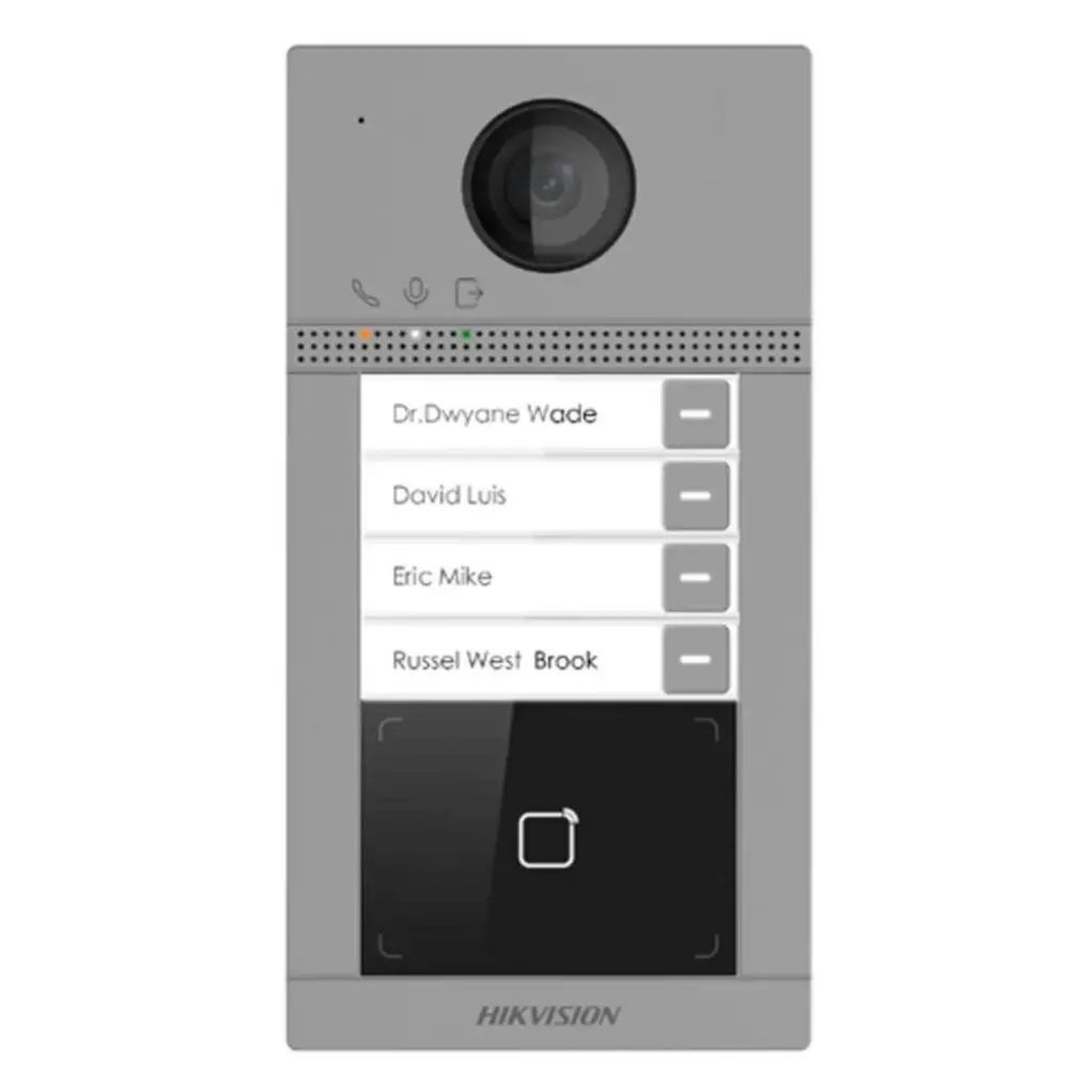 Post exterior Hikvision DS-KV8413-WME1 4 butoane videointerfon WiFi