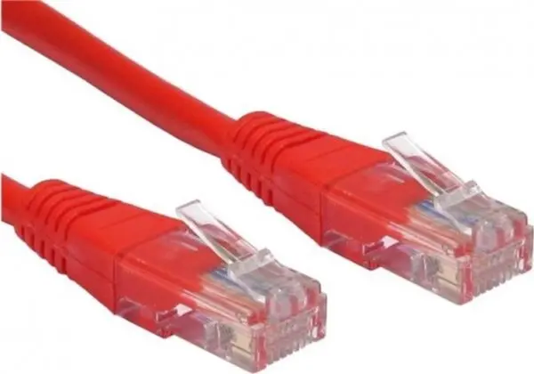 Cablu patch Spacer Cat5e CCA 1m Roșu