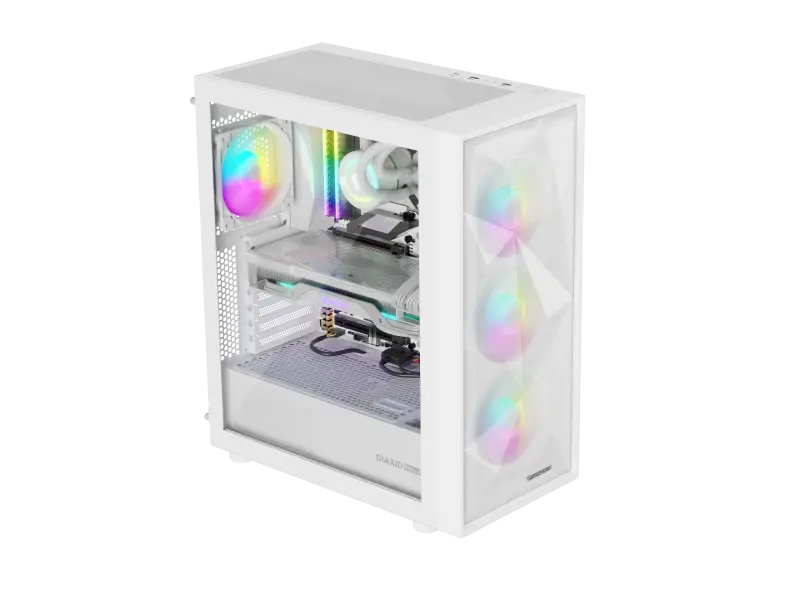 Carcasa Natec Genesis Diaxid 605 ARGB Mid Tower alba