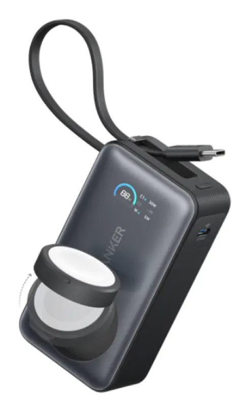 Acumulator extern Anker MagGo Apple Watch 10000 mAh Negru