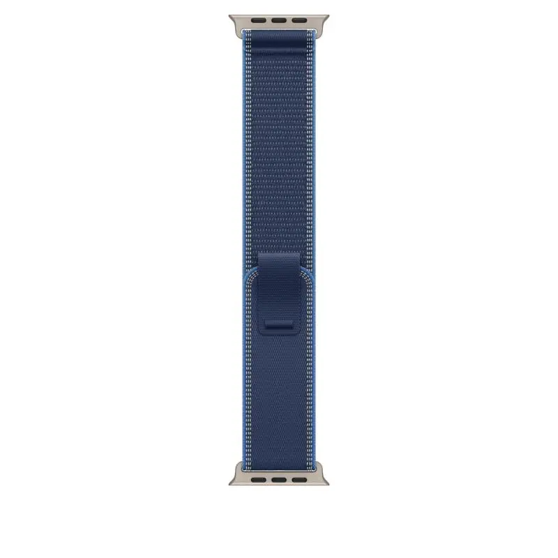 Curea Apple Watch Trail Loop 49mm Blue Bright Blue S/M Natural Titanium