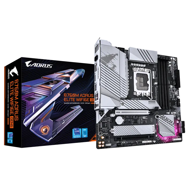 Placă de bază Gigabyte B760M AORUS ELITE WIFI6E GEN5 DDR5 mATX