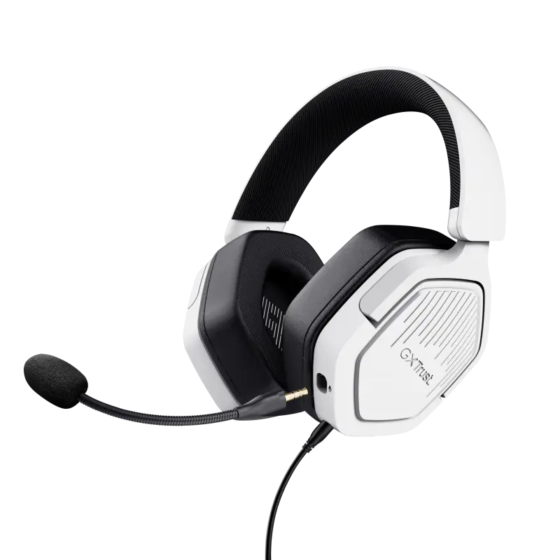 Căști gaming cu fir Trust GXT492W Carus alb