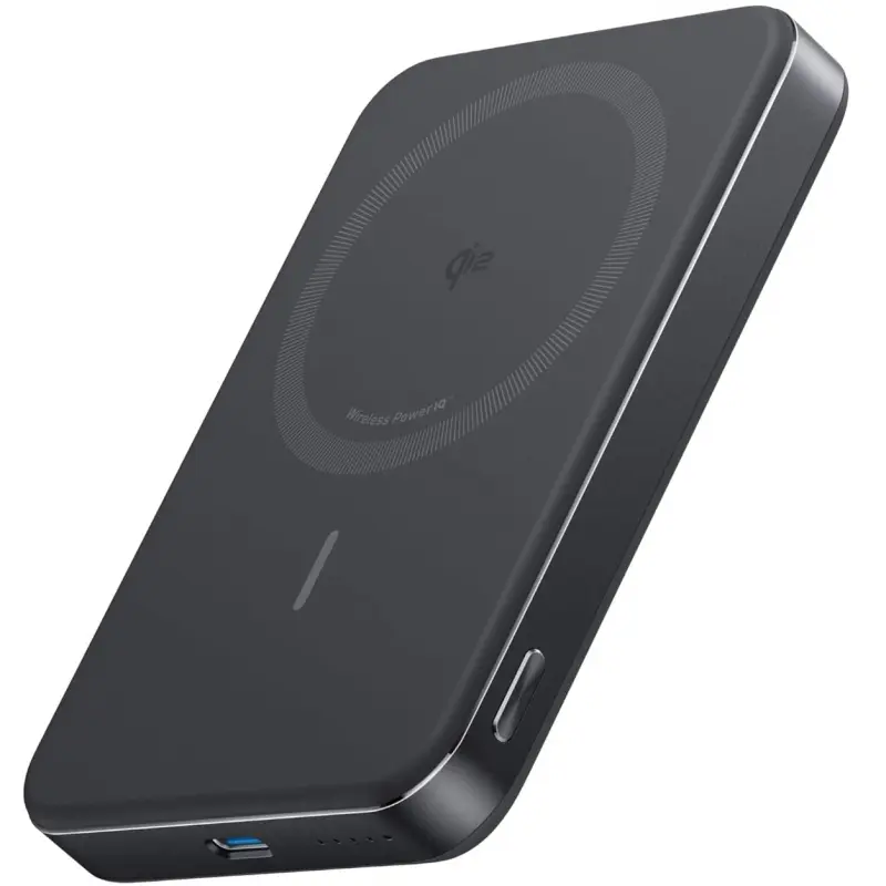Power bank Anker MagGo Ultra-Slim 10000mAh Qi2 negru