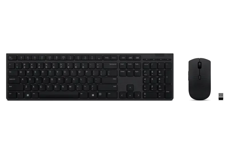 Kit Wireless Lenovo Professional 2400 DPI, Negru