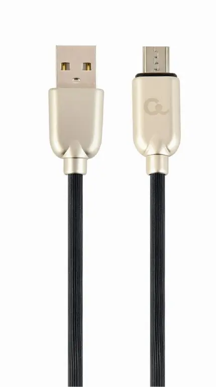 Cablu Gembird Micro-USB 2m negru Rubber CC-USB2R-AMmBM-2M
