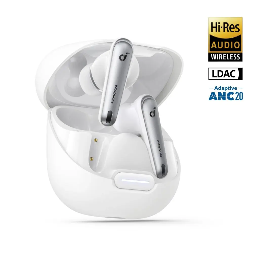 Căști Anker SoundCore Liberty 4 NC alb, TWS Bluetooth 5.3 ANC