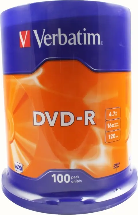 DVD-R Verbatim 16X spindle 100 buc