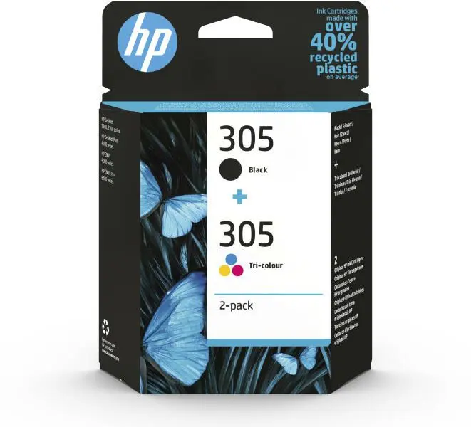 Cartuș cerneală HP 305 multipack 2 buc black tri-colour 6ZD17AE