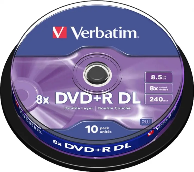 DVDPlusR DL Verbatim 10 buc 8.5GB 8x