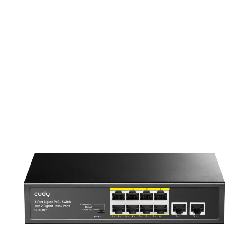 Switch PoE Cudy GS1010P 8 porturi 120W 2 uplink