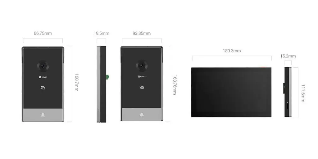 Kit videointerfon EZVIZ HP5 CS-HP5-R100-1W2TFC 1080p