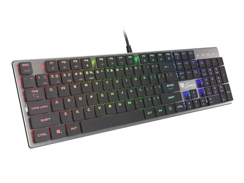 Tastatură Genesis Thor 420 RGB mecanică low-profile gri