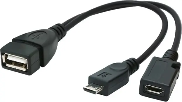 Cablu adaptor OTG Gembird A-OTG-AFBM-04 Micro-USB 15 cm negru