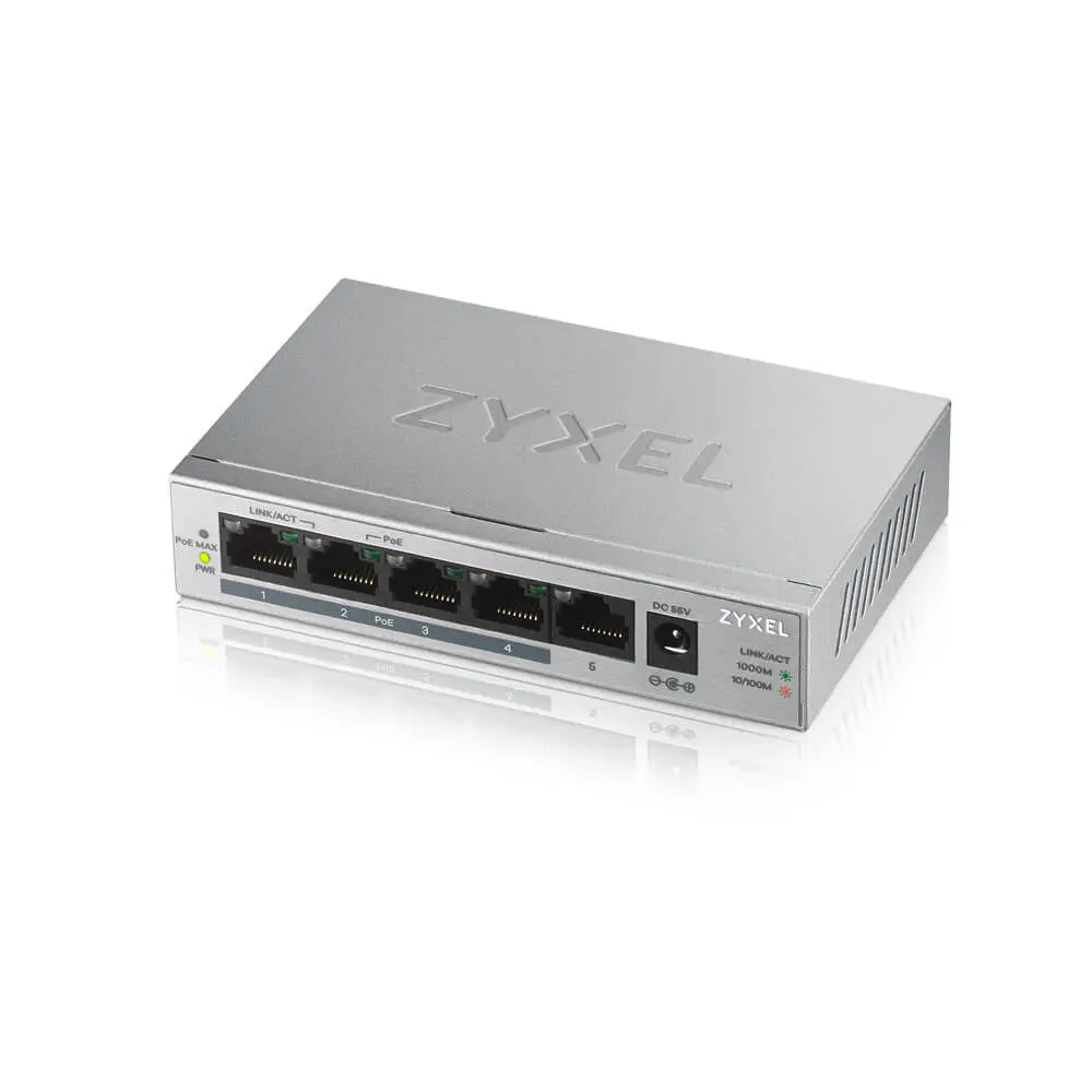 Switch Zyxel GS1005-HP 5P Gigabit PoE+