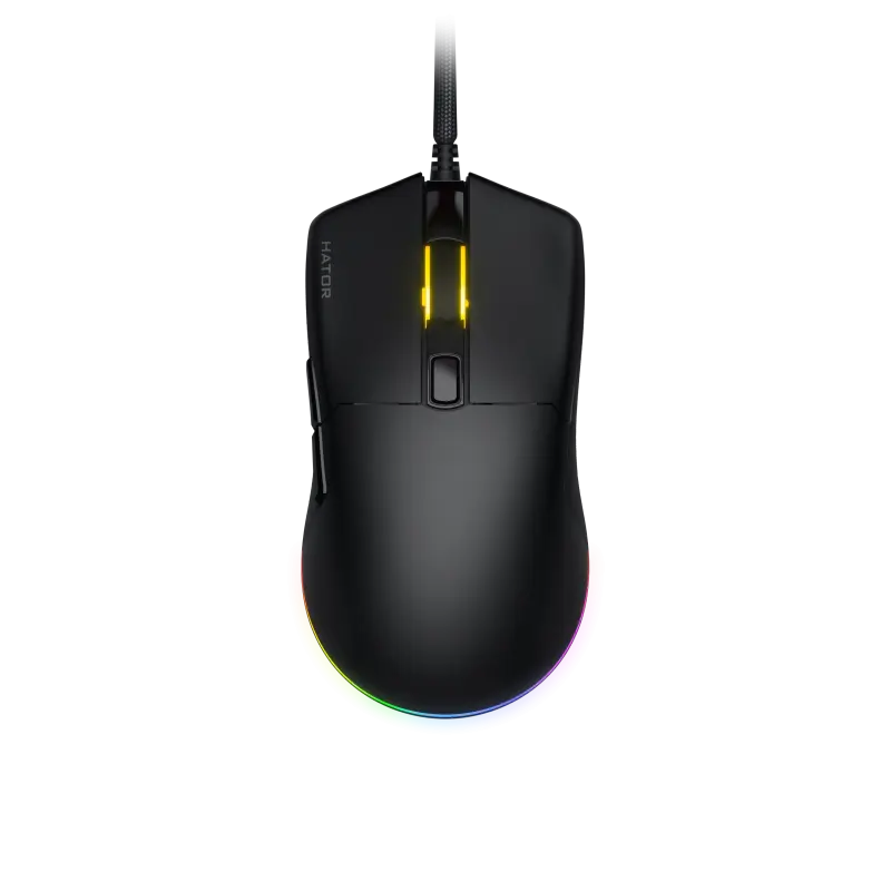 Mouse gaming cu fir Hator Pulsar 3 12K DPI RGB negru