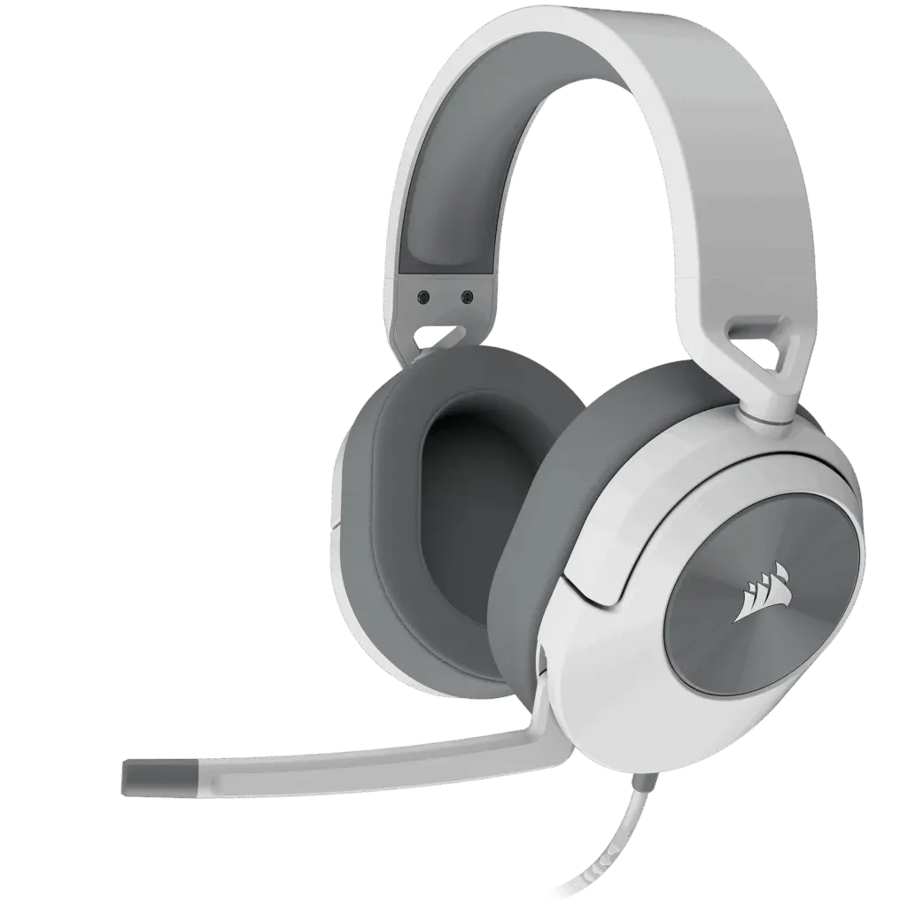 Casti gaming Corsair HS55 Stereo cu microfon alb