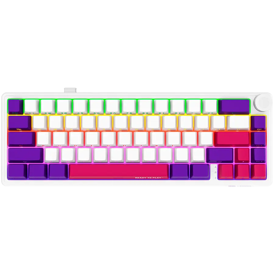 Tastatură gaming Lorgar KBP70MW Alb, Wireless, Bluetooth 5.0, USB-C