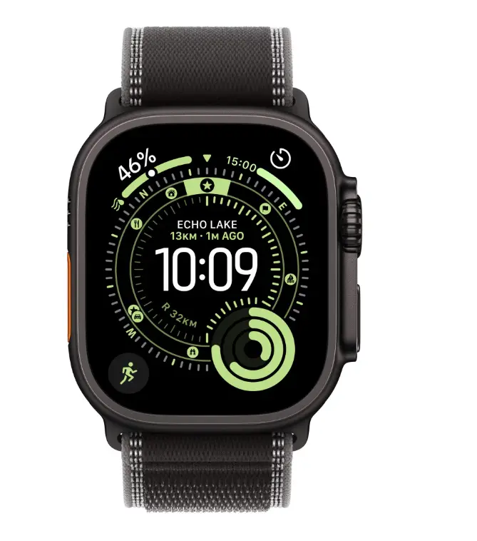 Apple Watch Ultra 3 GPS Cellular 49mm Titanium Negru Trail Loop M/L