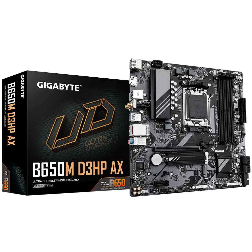 Placă de bază Gigabyte B650M D3HP AX, AMD B650, Socket AM5, mATX