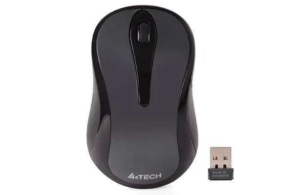 Mouse wireless A4Tech G3-280A 1200 DPI gri-negru