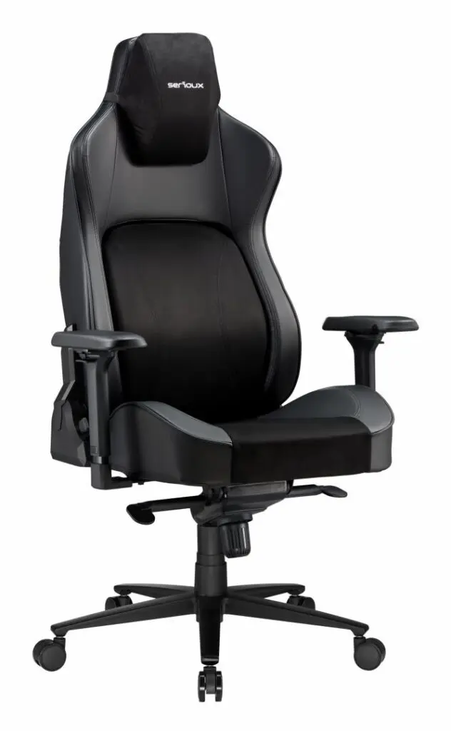 Scaun gaming Serioux Prime negru 150 kg 4D