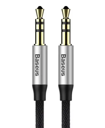 Cablu audio Baseus Yiven M30 1m gri-negru mini jack 3.5 mm
