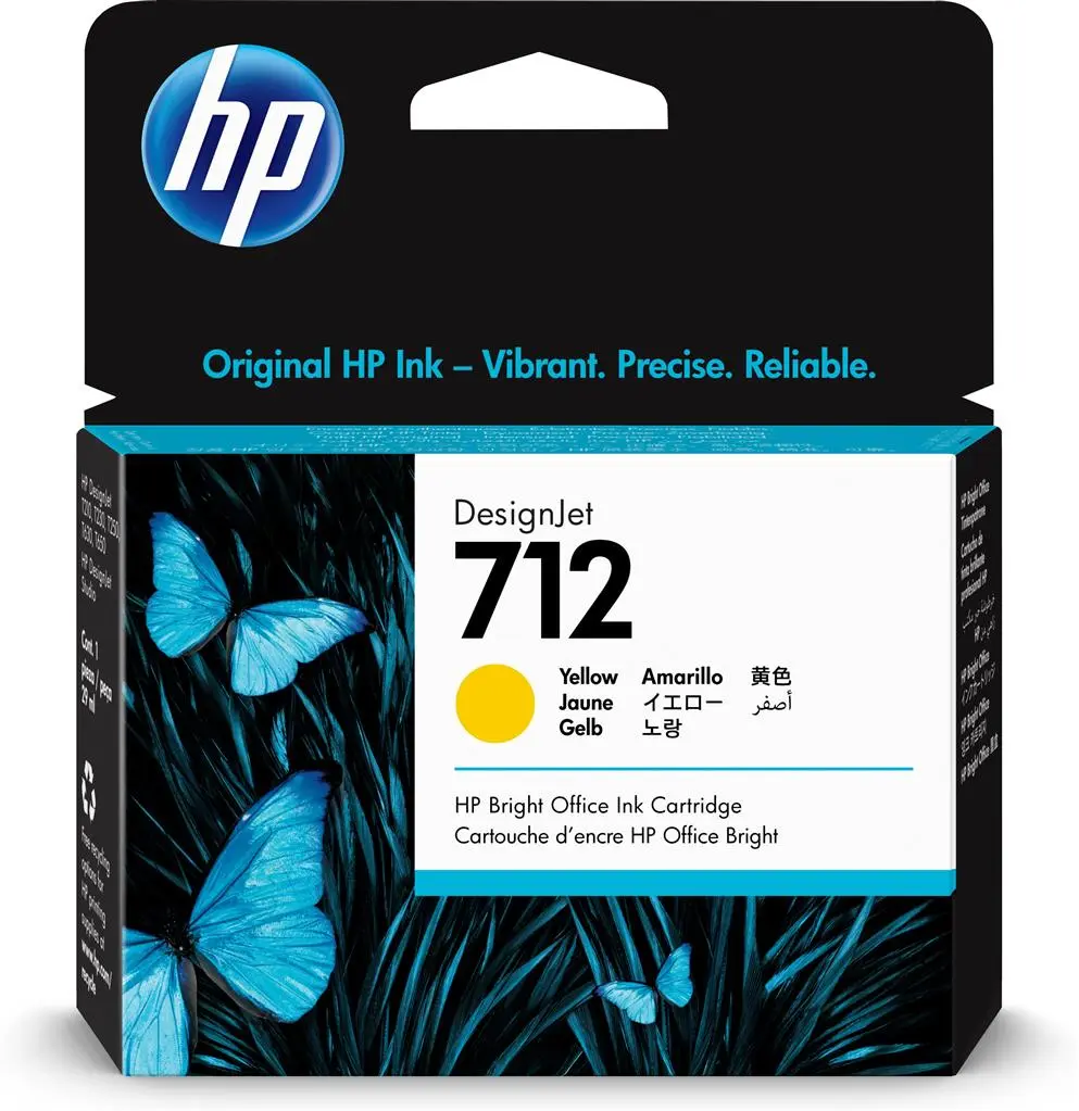 Cartus cerneala HP 712 3ED69A galben DesignJet 29 ml