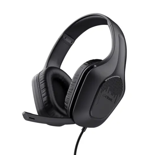 Căști gaming Trust GXT 415 Zirox cu fir drivere 50 mm microfon pliabil negru