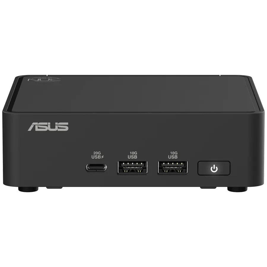 Mini PC Asus NUC 15 Pro SLIM Kit/RNUC15CRKU700002 cu procesor Intel® Core™ Ultra 7 255H pana la 5.1GHz, fara RAM, fara stocare, Intel® Arc™ graphics, No OS, EU cord, Black