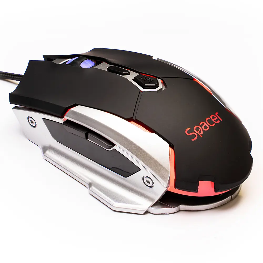 Mouse gaming Spacer Pulsar Lite cu fir USB 3200 DPI