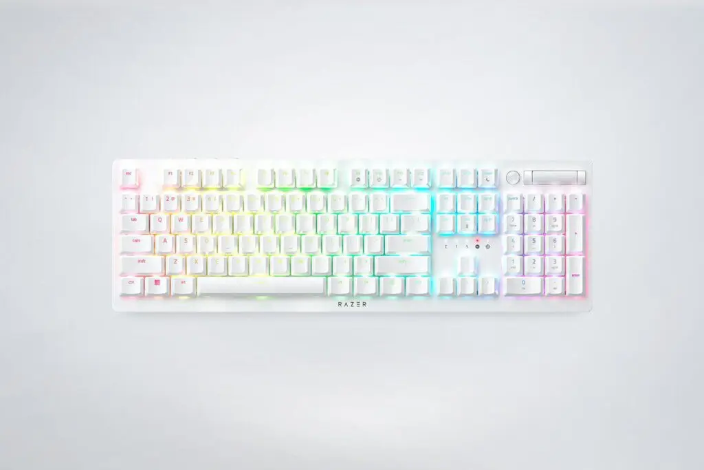 Tastatură Razer DeathStalker V2 Pro wireless Purple Switch alb
