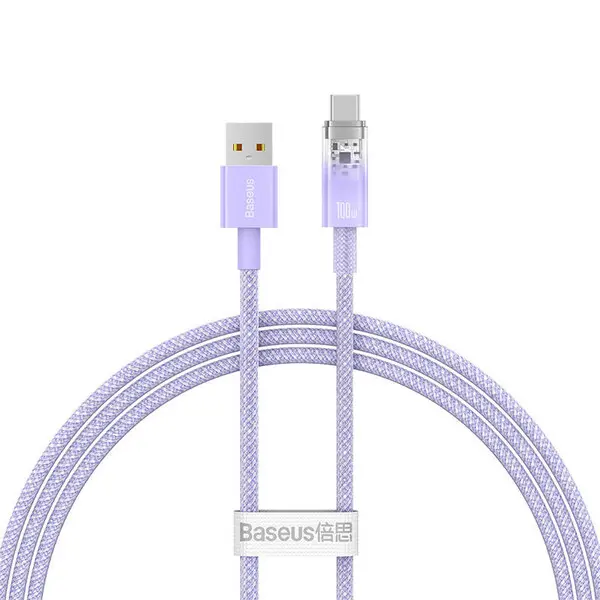 Cablu Baseus Explorer USB USB-C 100W 1m violet
