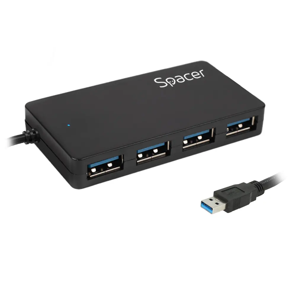 Hub USB Spacer 4 porturi USB 3 0 15cm SPHB-USB-4U30-03