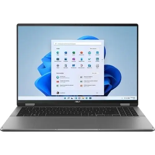 Laptop ASUS Vivobook 16 Flip TP3607SA cu procesor Intel® Core™ Ultra 7 258V pana la 4.8 GHz, 16”, 3K, OLED, 120Hz, Touch, 32GB LPDDR5X RAM, 1TB SSD, Intel® Arc™ Graphics, Windows 11 Pro, Matte Gray
