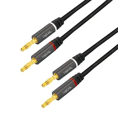 Cablu audio Logilink CA1211 banana 5 m negru