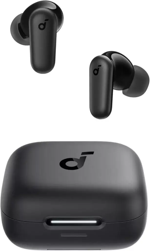 Casti In-Ear Anker Soundcore P30i, Wireless, Bluetooth 5.4, Smart ANC, 2-in-1 carcasa si stand, IP54, Negru