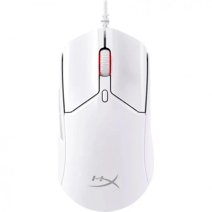 Mouse gaming HyperX Pulsefire Haste 2 Mini alb, 26000 DPI, RGB, 100 ore, wireless