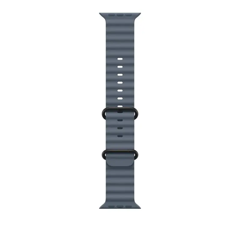 Curea pentru Apple Watch 49mm, Anchor Blue Ocean Band – Black Titanium Finish
