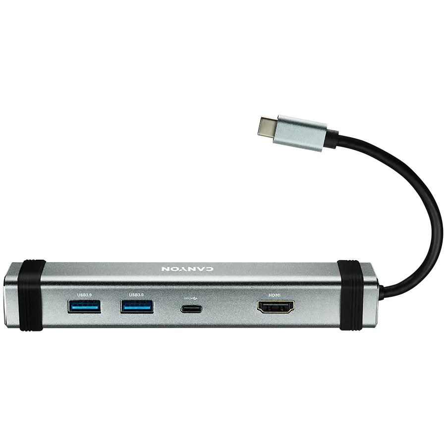 Hub USB Canyon DS-3 4in1 USB-C Space Grey