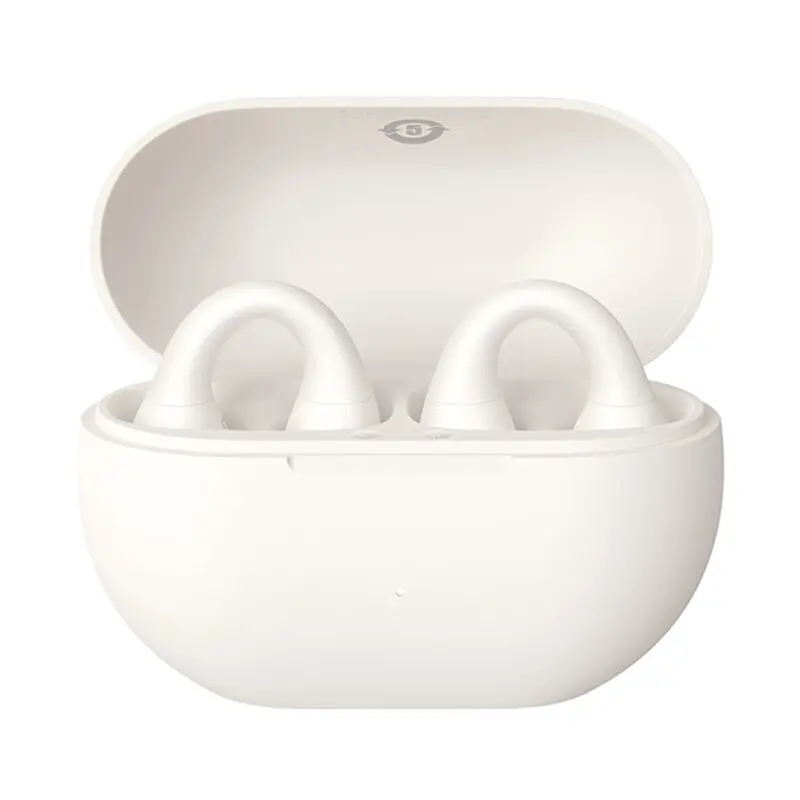 Căști Baseus Bass 15 Clip alb open-ear TWS Bluetooth 5.4