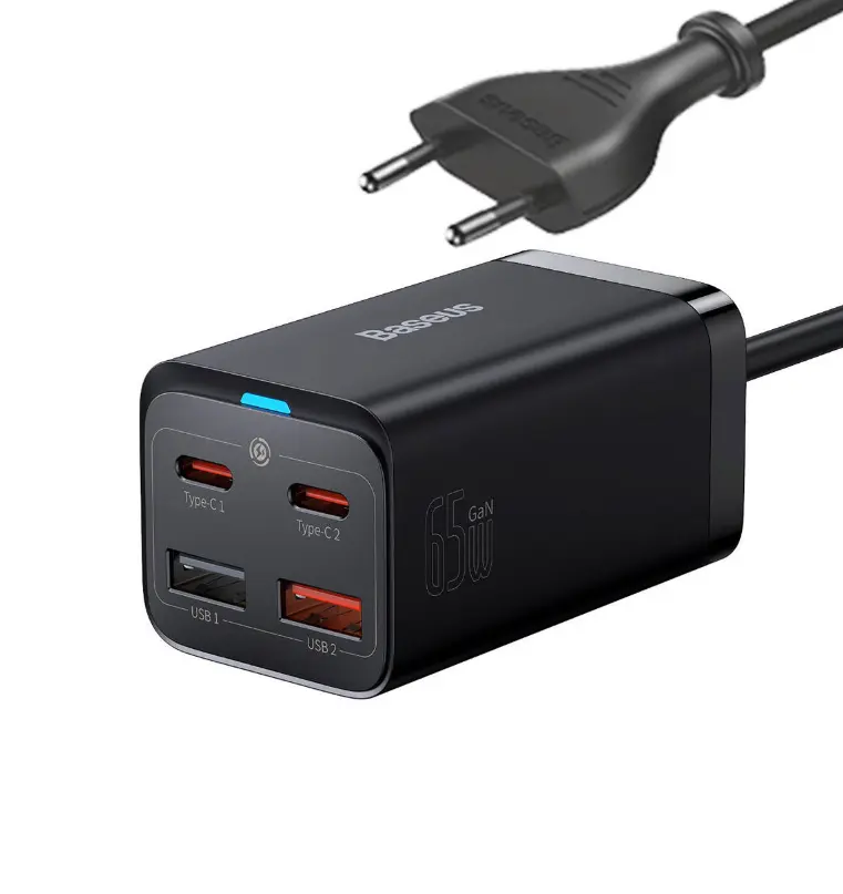 Incarcator Baseus GaN3 Pro 65W 2C 2U negru