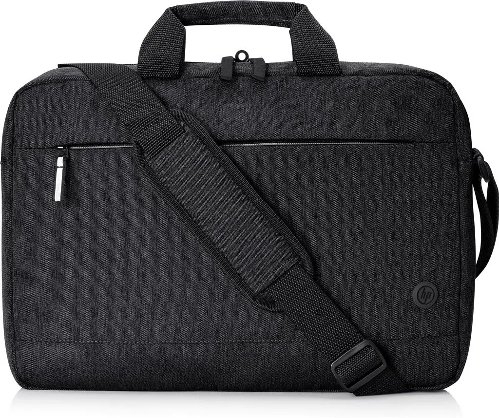 Geanta laptop HP Prelude Pro, 17,3 inch, realizata 65% din materiale reciclate, rezistenta la apa, curea de umar captusita, negru