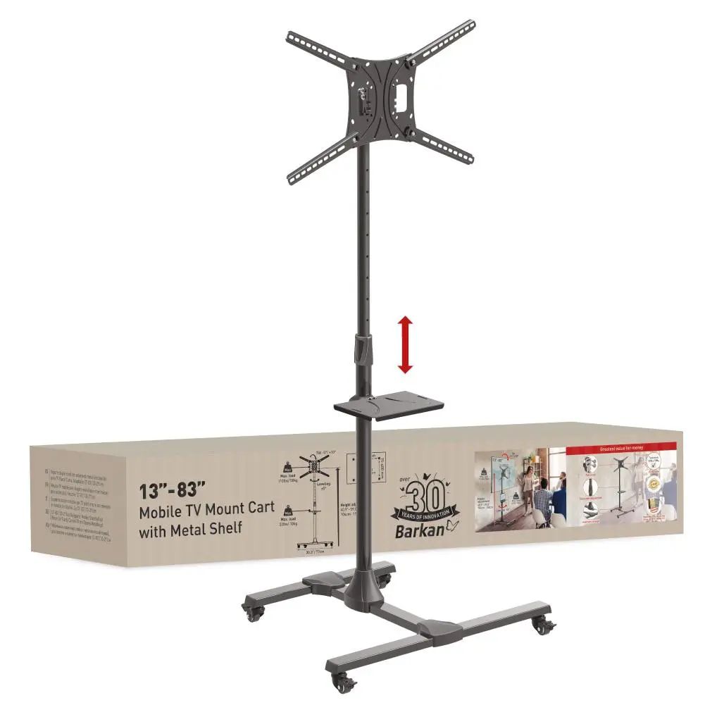 Suport mobil TV Barkan SW411H 32-83 inch cu raft metalic