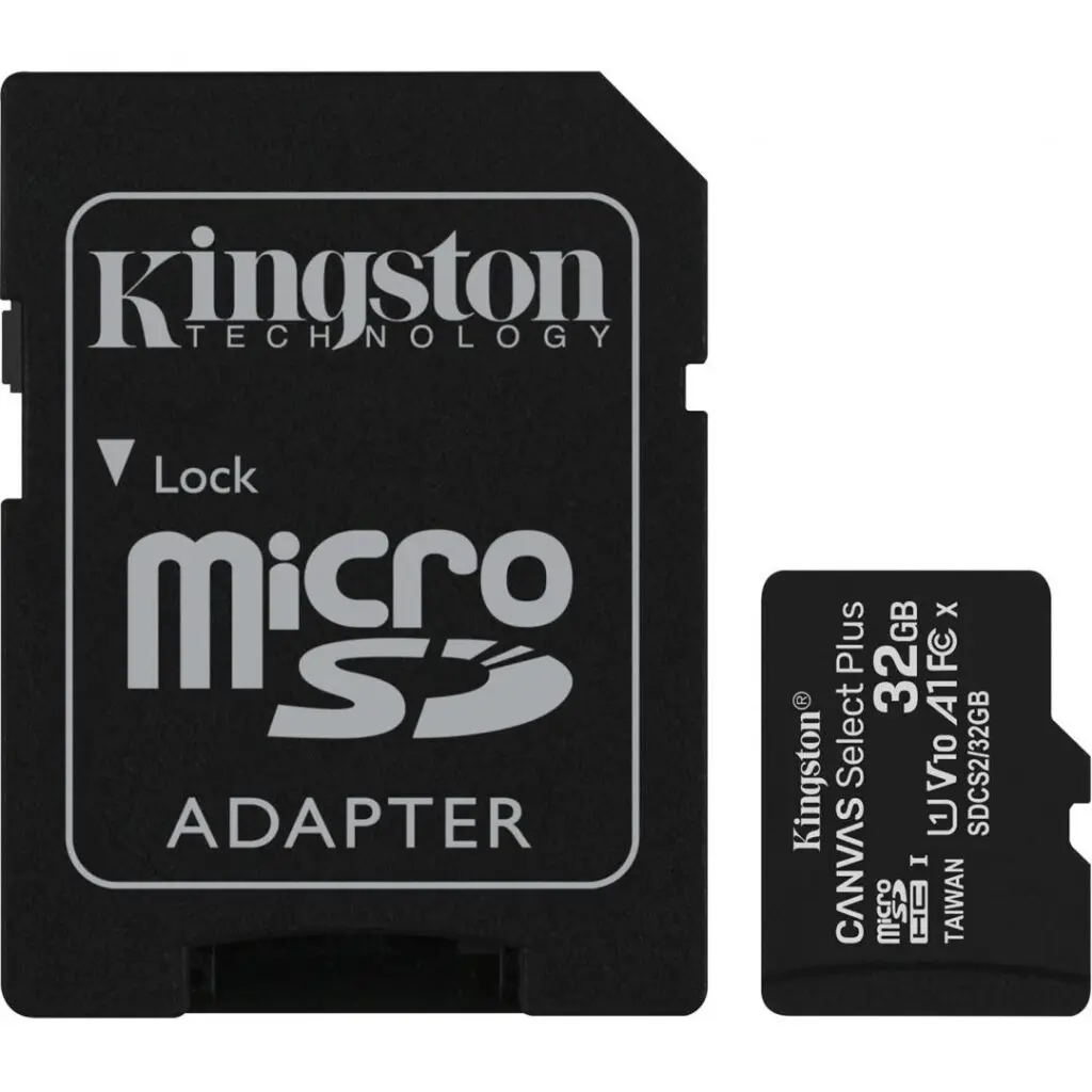 CARD MicroSD KINGSTON, 32 GB, microSDHC, clasa 10, standard UHS-I U1, „SDCS2/32GB” (timbru verde 0.03 lei)
