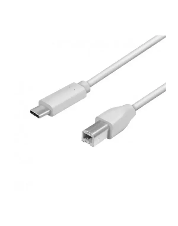 Cablu imprimantă Logilink CU0160 USB-C USB-B 1 m alb