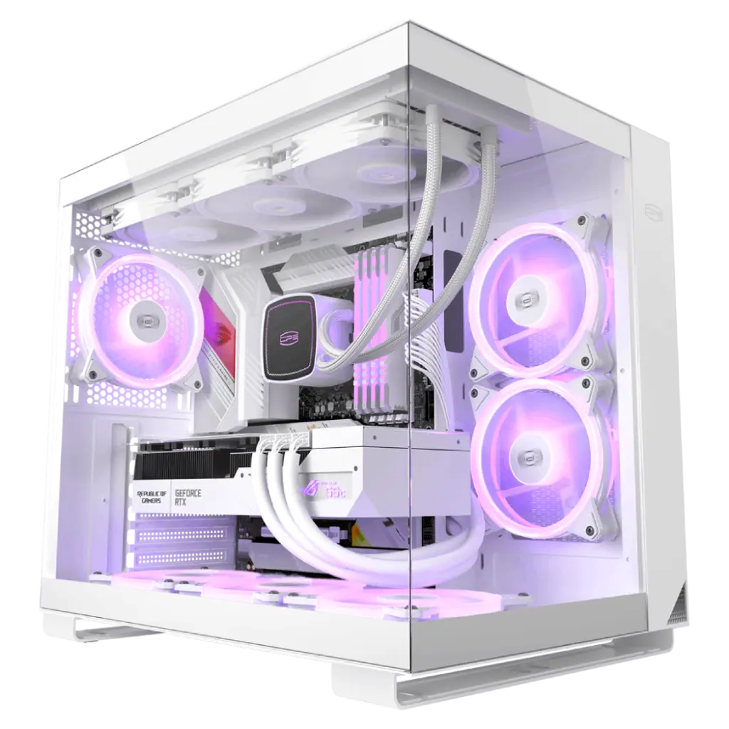 Carcasă PCCooler C3 T500 ARGB alb ATX 6 ventilatoare