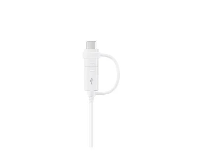 Cablu Samsung combo Micro USB Type-C alb 150 cm